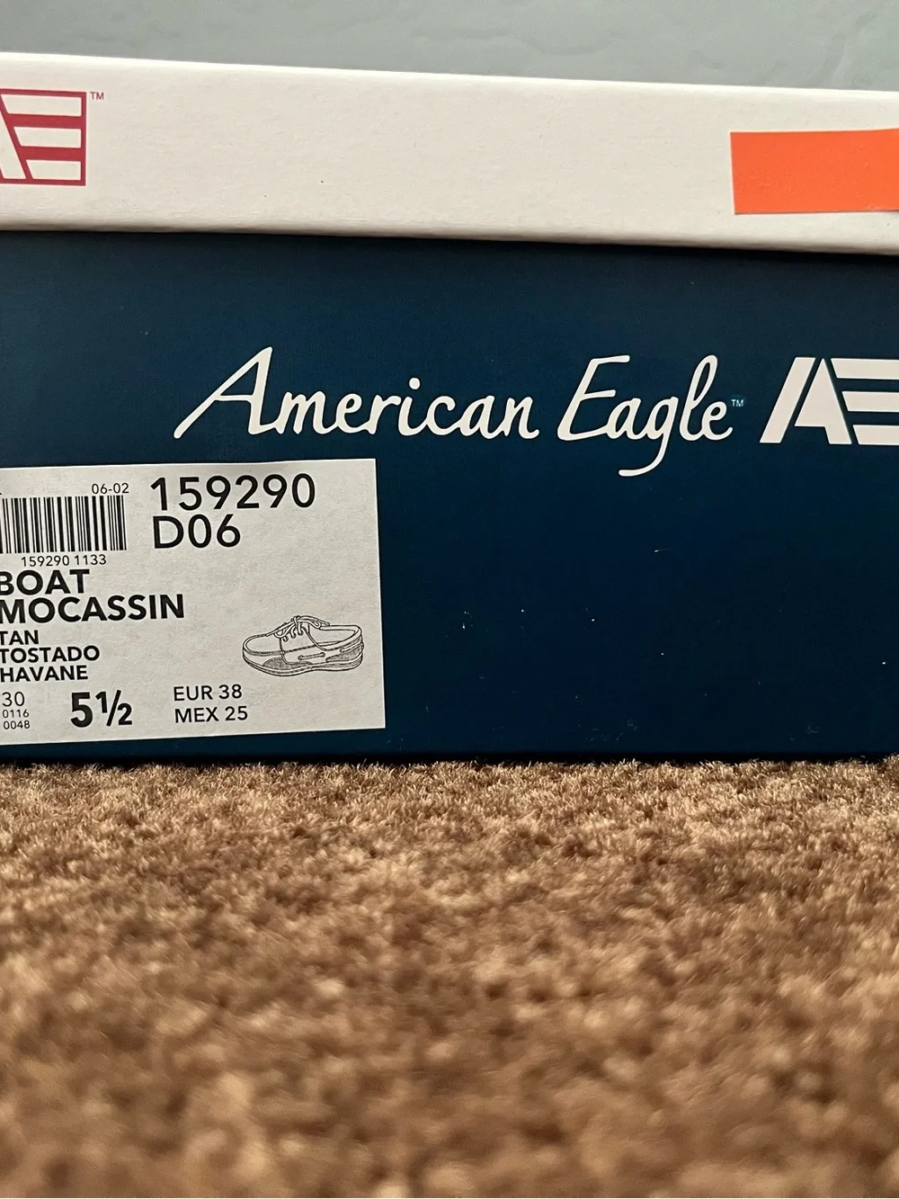 American Eagle Outfitters Brown and Tan Youth 5 1/2 Boat Shoes